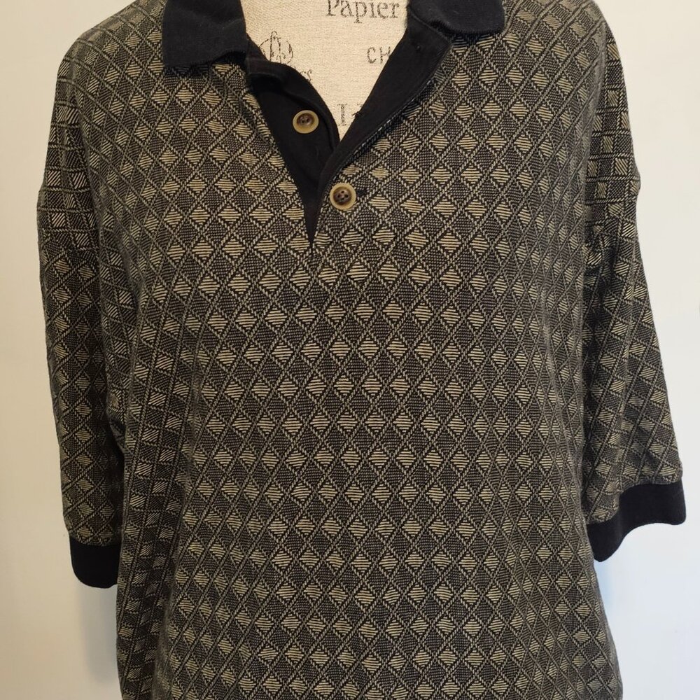 Black and Tan Polo Shirt